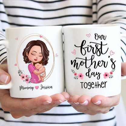 Doll Mom Holding Baby Our First Mother's Day Together Personalized Mug