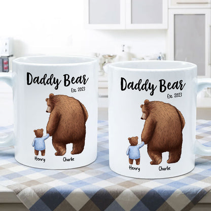 Daddy Bear Papa Bear Fathers Day Gift For Husband Dad Grandpa Personalized Mug