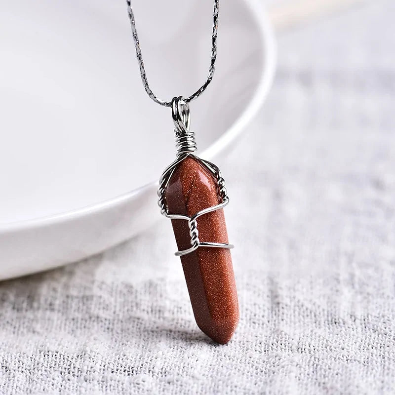 Natural Amethyst Crystal Point Pendant: Diy Jewelry Gift