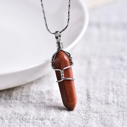 Natural Amethyst Crystal Point Pendant: Diy Jewelry Gift