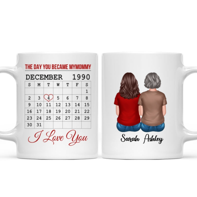 The Day You Became Calendar Family Gift Personalized Mug