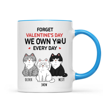 Forget We Own You Everyday Funny Personalized Mug for Cat Moms, Cat Dad