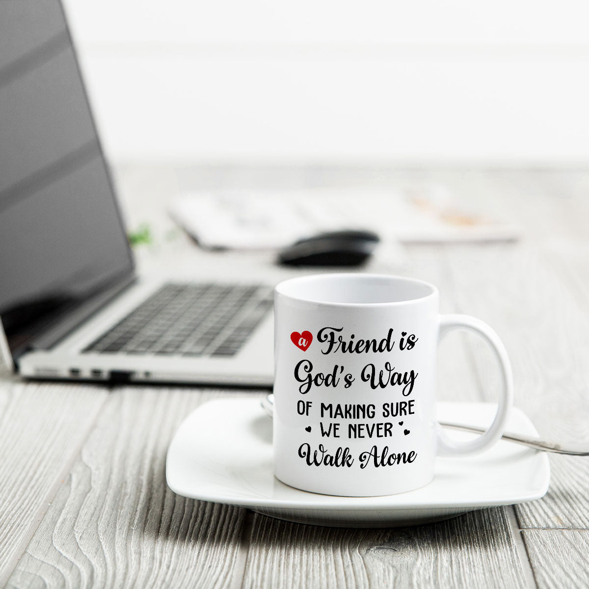 A Friend Is God's Way Besties Best Friend Gift Cup, Friendship Personalized Mug