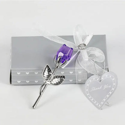 Crystal Glass Artificial Rose