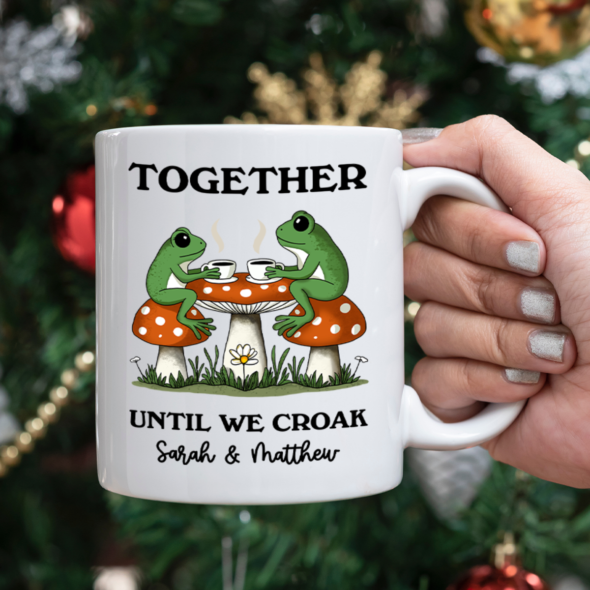 Couple Gift Together Until We Croak Frog Couple Anniversary Gift Personalized Mug
