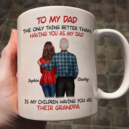 To My Dad From Daughter Happy Father's Day Personalized Mug