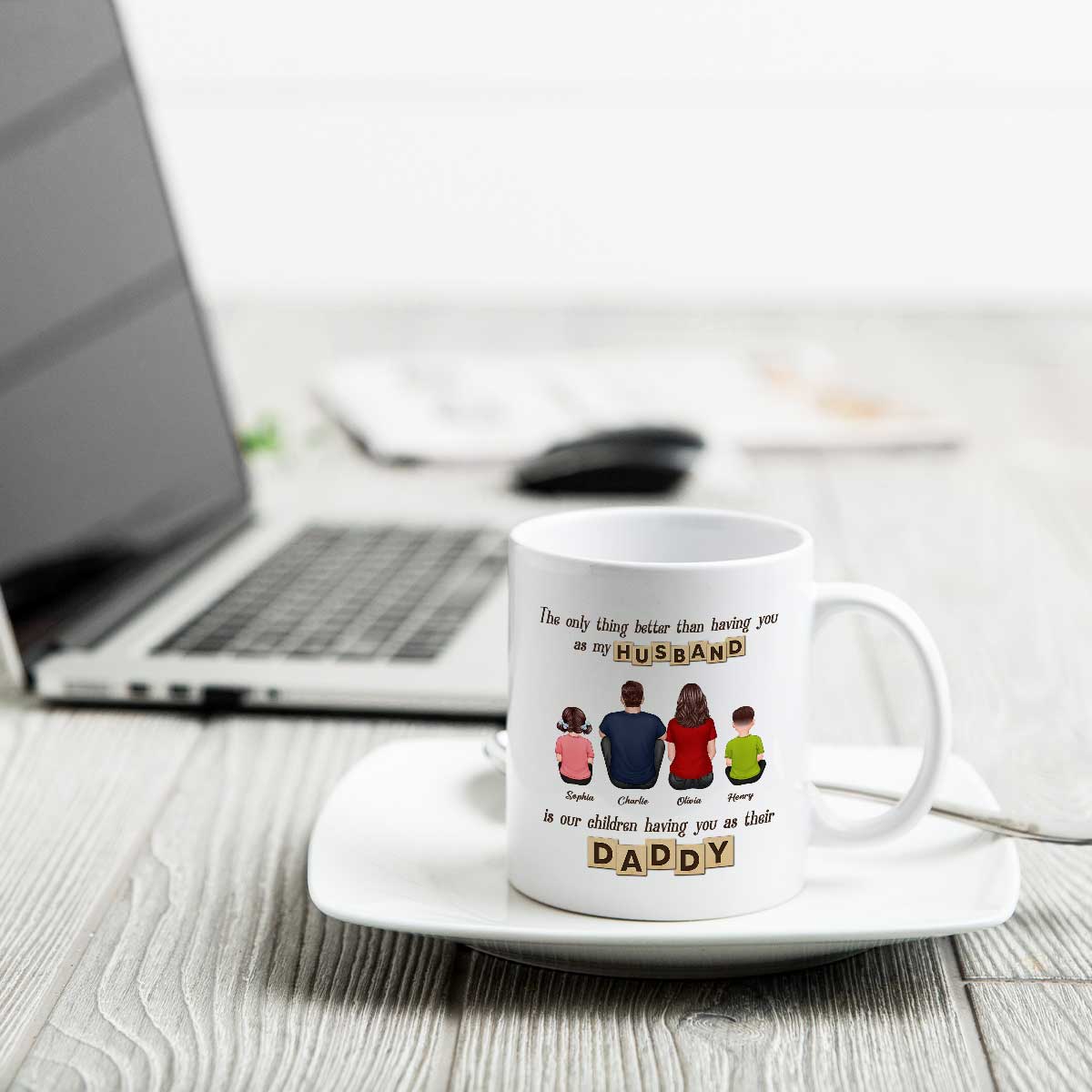 Having You As Their Daddy Personalized Mug, Father's Day Gift for Dad, Grandpa