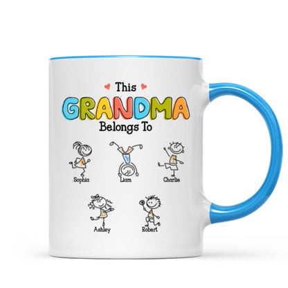 This Grandma Belongs To Drawing Personalized Mug