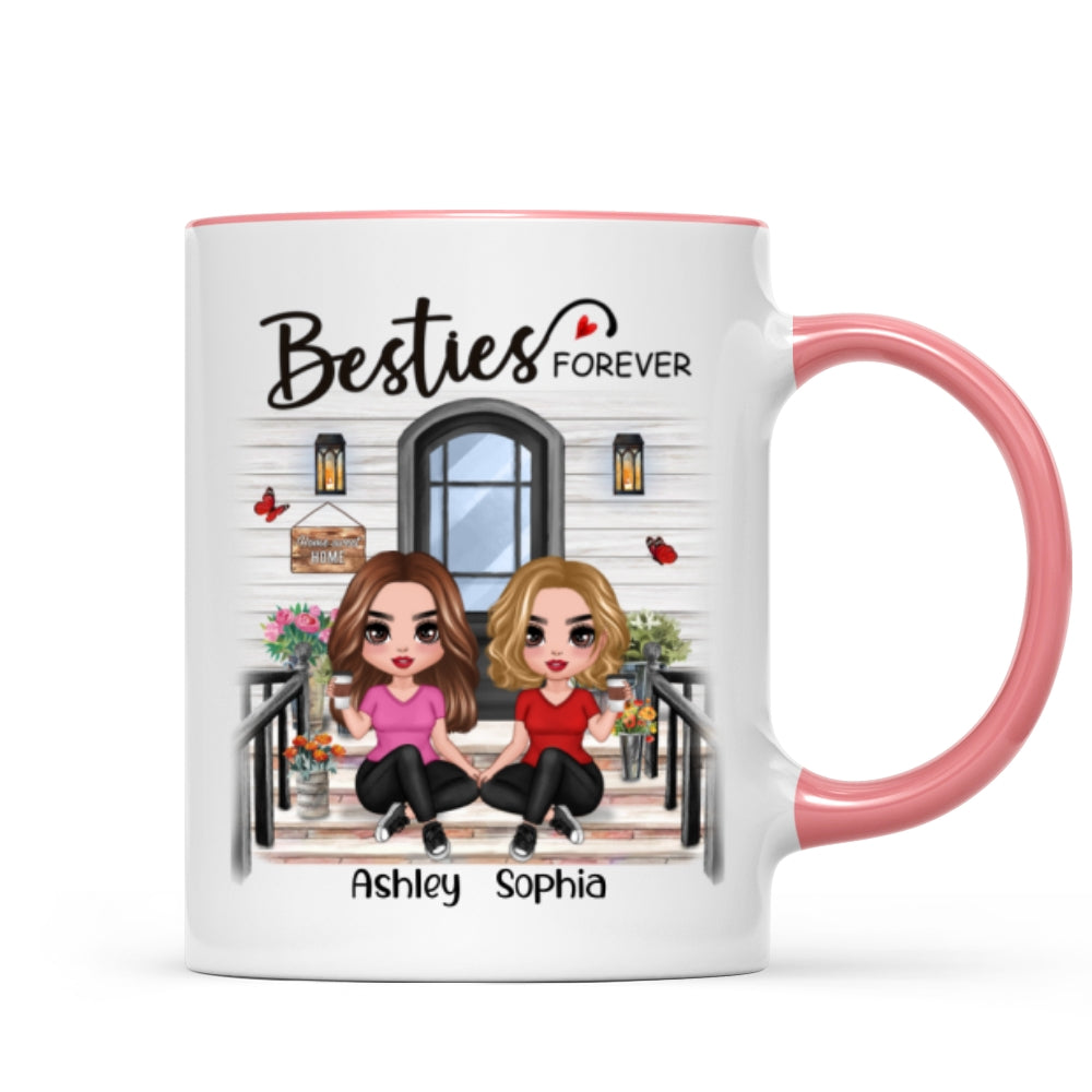 Doll Besties Sisters Front Porch Personalized Mug