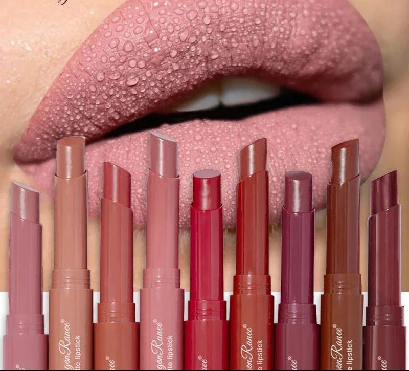Velvet Matte Lipstick - Waterproof, 12 Colors