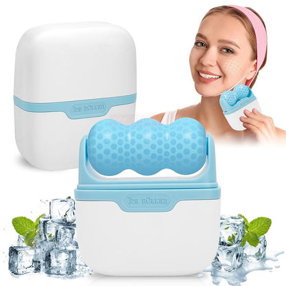 Cool Roller For Face Reusable Double-Head Ice Facial Roller For Glowing & Brightened Complexion