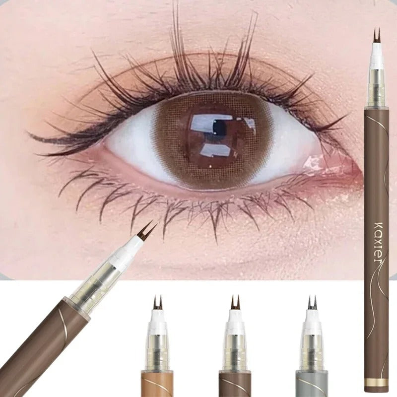 Kaxier Double Tip Waterproof Liquid Eyeliner For Eye Makeup Slim Dual-Ended Cattle Fur Pencil Pen For Lower Lashes