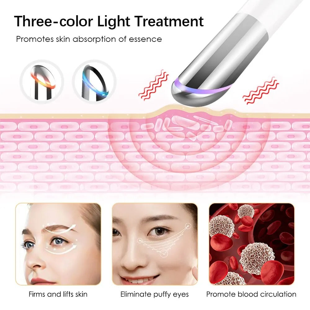Glow Revive 4-In-1 Eye And Lip Massager Heated Vibration Therapy