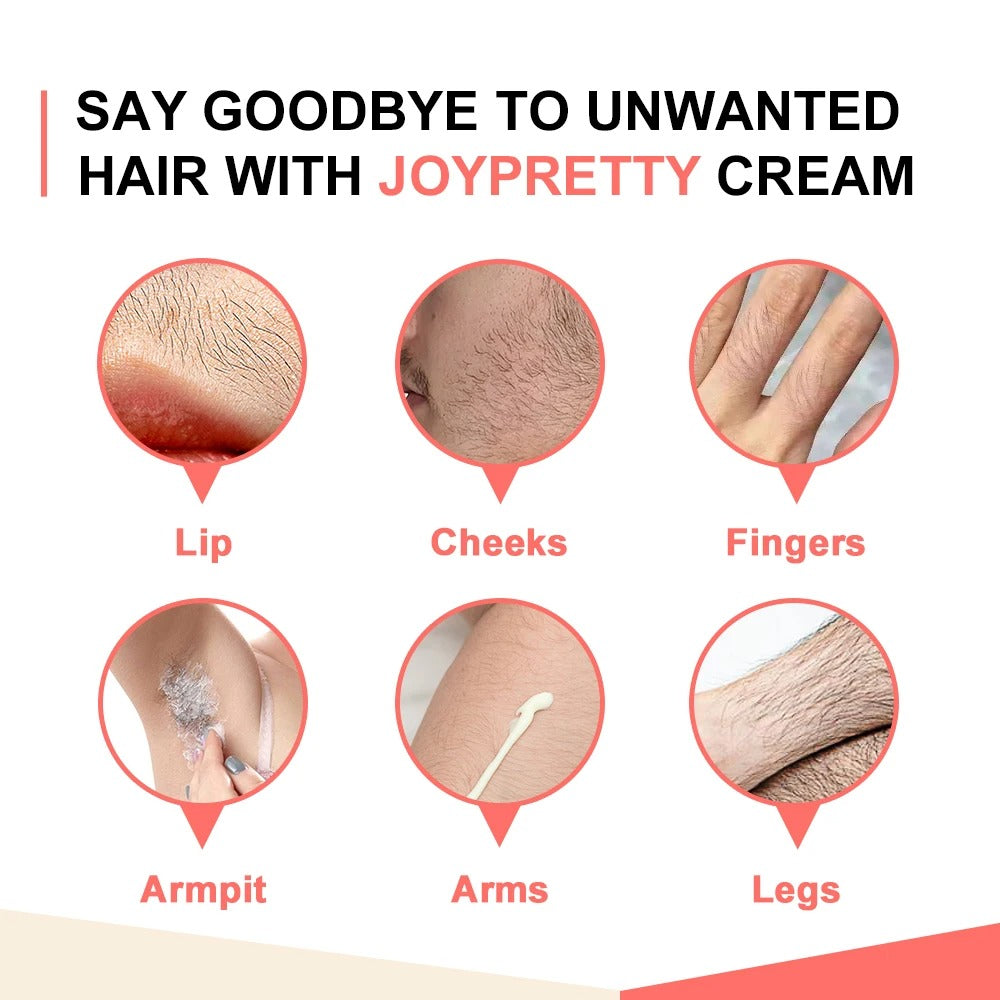 Joypretty Body & Facial Hair Removal Cream Fast, Painless Hair Removal For Smooth Skin
