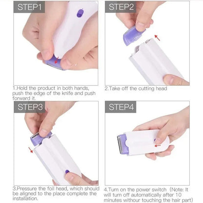 2-In-1 Painless Blue Light Hair Removal Electric Epilator