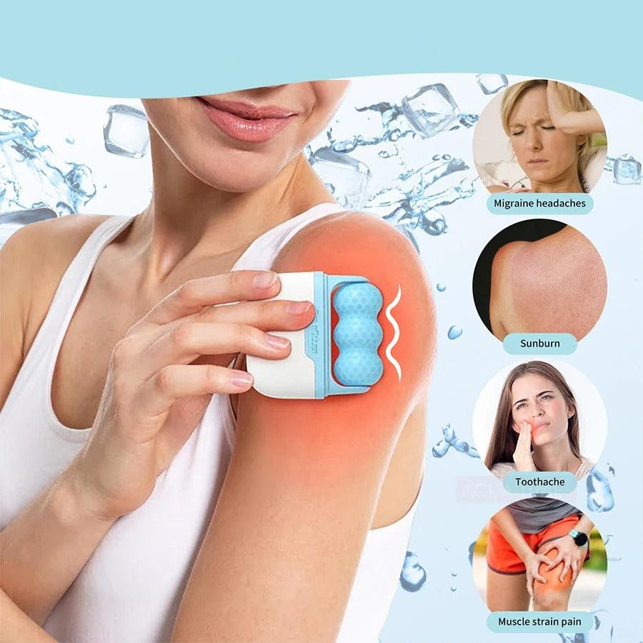 Cool Roller For Face Reusable Double-Head Ice Facial Roller For Glowing & Brightened Complexion