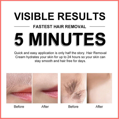 Joypretty Body & Facial Hair Removal Cream Fast, Painless Hair Removal For Smooth Skin