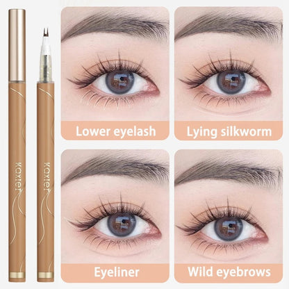 Kaxier Double Tip Waterproof Liquid Eyeliner For Eye Makeup Slim Dual-Ended Cattle Fur Pencil Pen For Lower Lashes