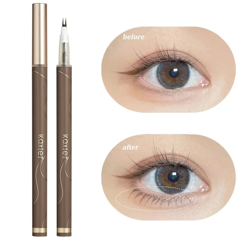 Kaxier Double Tip Waterproof Liquid Eyeliner For Eye Makeup Slim Dual-Ended Cattle Fur Pencil Pen For Lower Lashes