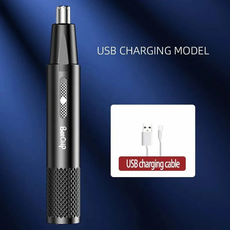 Black Electric Nose Hair Trimmer For Men & Women