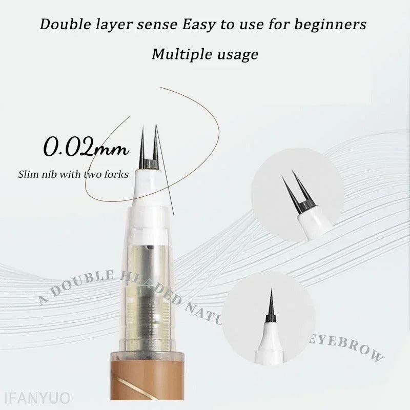 Kaxier Double Tip Waterproof Liquid Eyeliner For Eye Makeup Slim Dual-Ended Cattle Fur Pencil Pen For Lower Lashes
