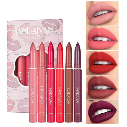 12-Color Matte Lip Crayon Set
