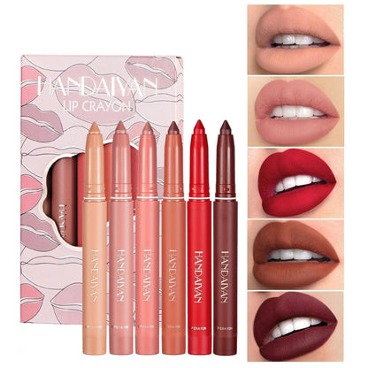 12-Color Matte Lip Crayon Set