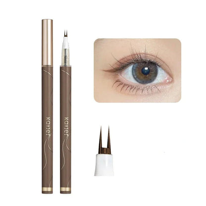 Kaxier Double Tip Waterproof Liquid Eyeliner For Eye Makeup Slim Dual-Ended Cattle Fur Pencil Pen For Lower Lashes