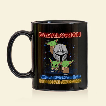 Like A Normal Dad But More Awesome - Personalized Black Mug