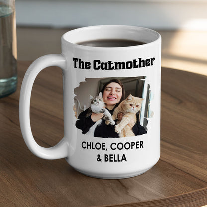 Cat Lover Personalized White Ceramic Mug for Cat Lovers, Custom Gift for Cat Lover