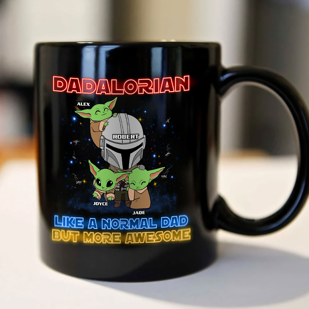 Like A Normal Dad But More Awesome - Personalized Black Mug