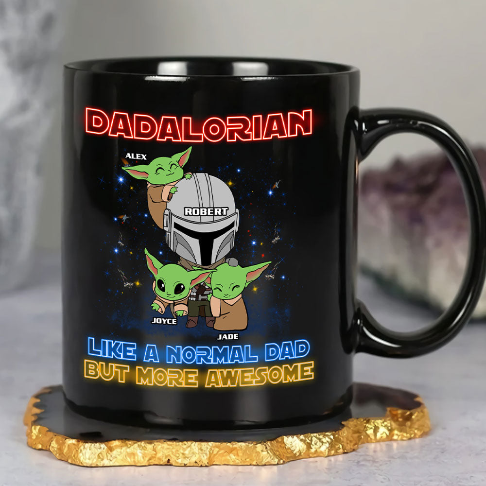 Like A Normal Dad But More Awesome - Personalized Black Mug