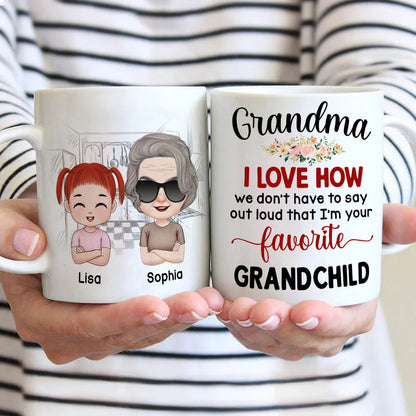 I'm Your Favorite Grandchild Personalized Mug, Gift For Grandma, Gift For Grandpa, Mother's Day Gift