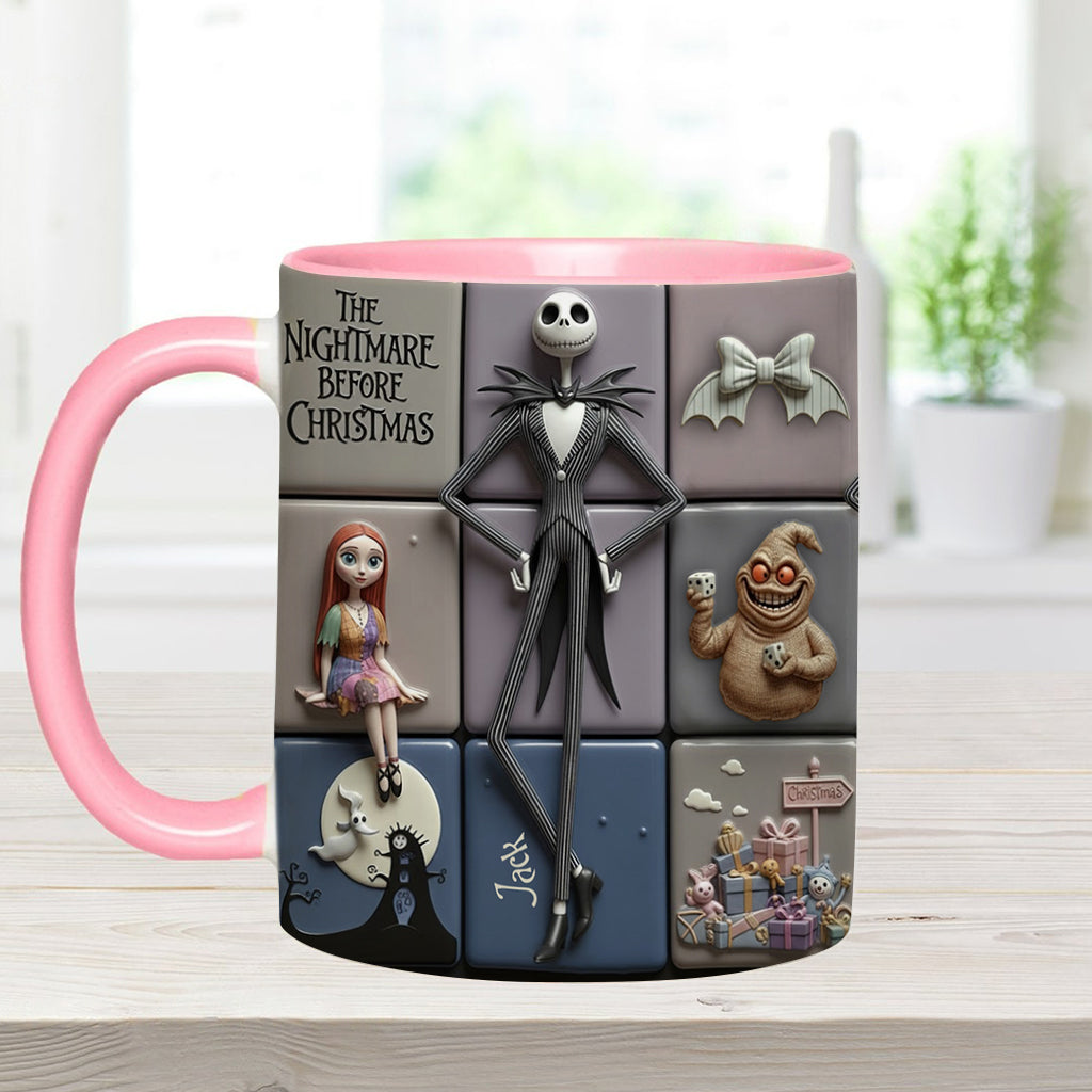 Spooky Till The Death Part - Personalized Accent Mug - Christmas Gift For Movie Fans NL122