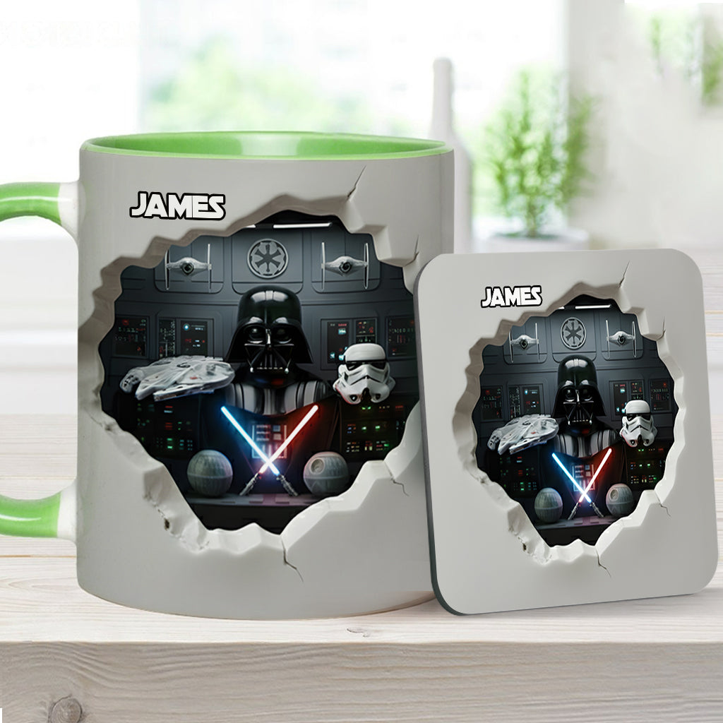 Stwa Welcome To The Dark Side In Galaxy Star - Personalized Accent Mug - Gift For Movie Fans NL122