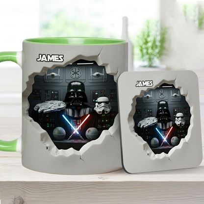 Stwa Welcome To The Dark Side In Galaxy Star - Personalized Accent Mug - Gift For Movie Fans NL122