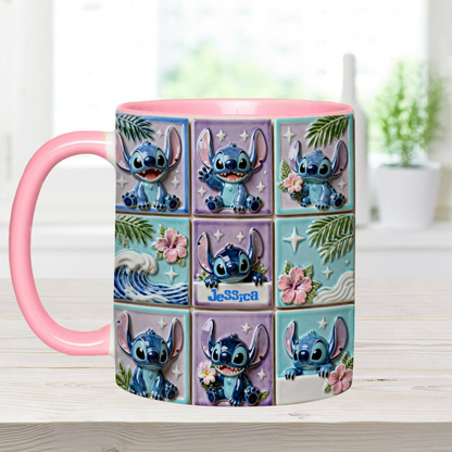 Sti Ohana Mans Family - Personalized Accent Mug - Christmas Gift For Movie Fans NL122