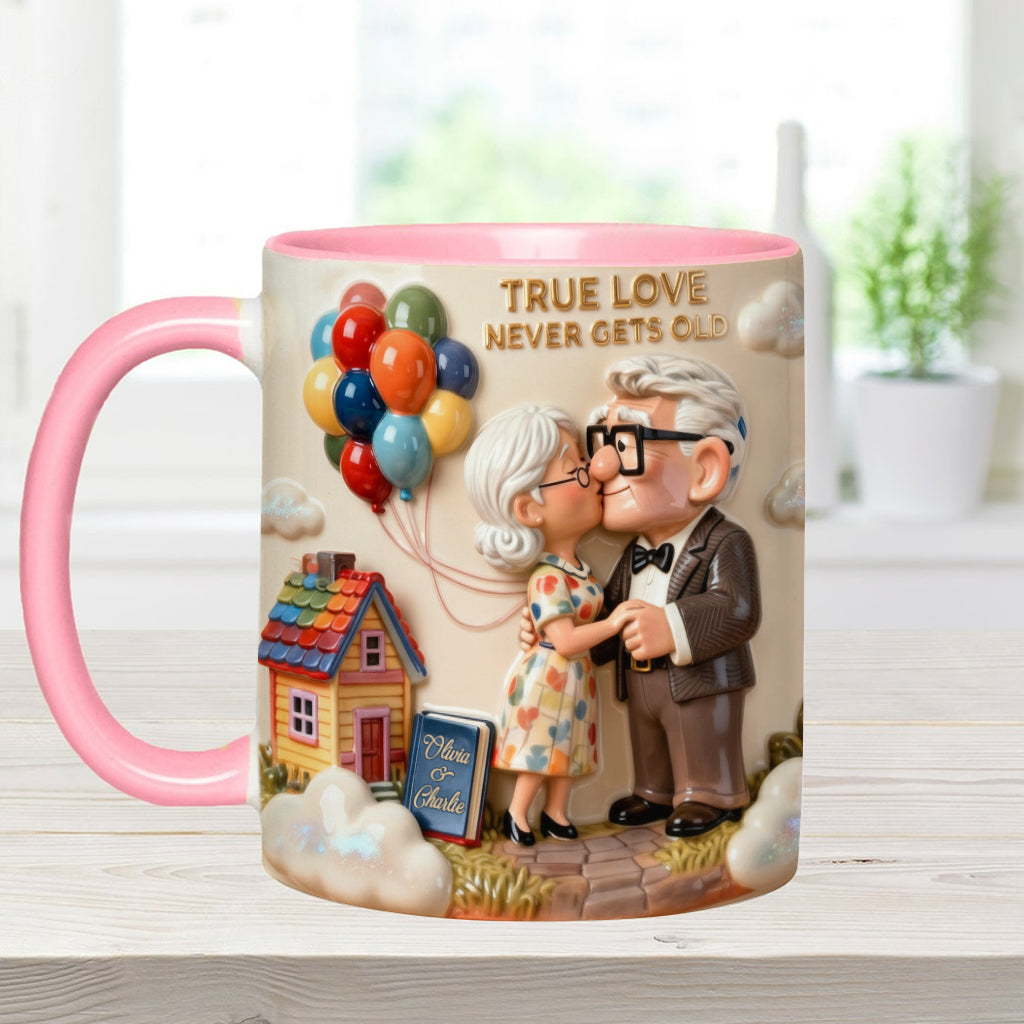 DSNY True Love Never Gets Old - Personalized Accent Mug - Gift For Couple, Fan Movies HH01