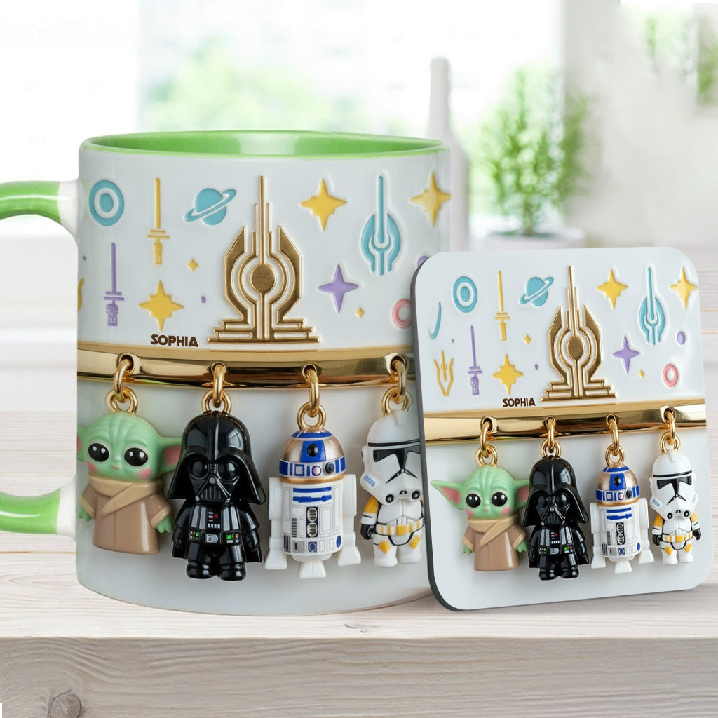 Stwa Galaxy Star Characters - Personalized Accent Mug - Gift For Movie Fans NL122