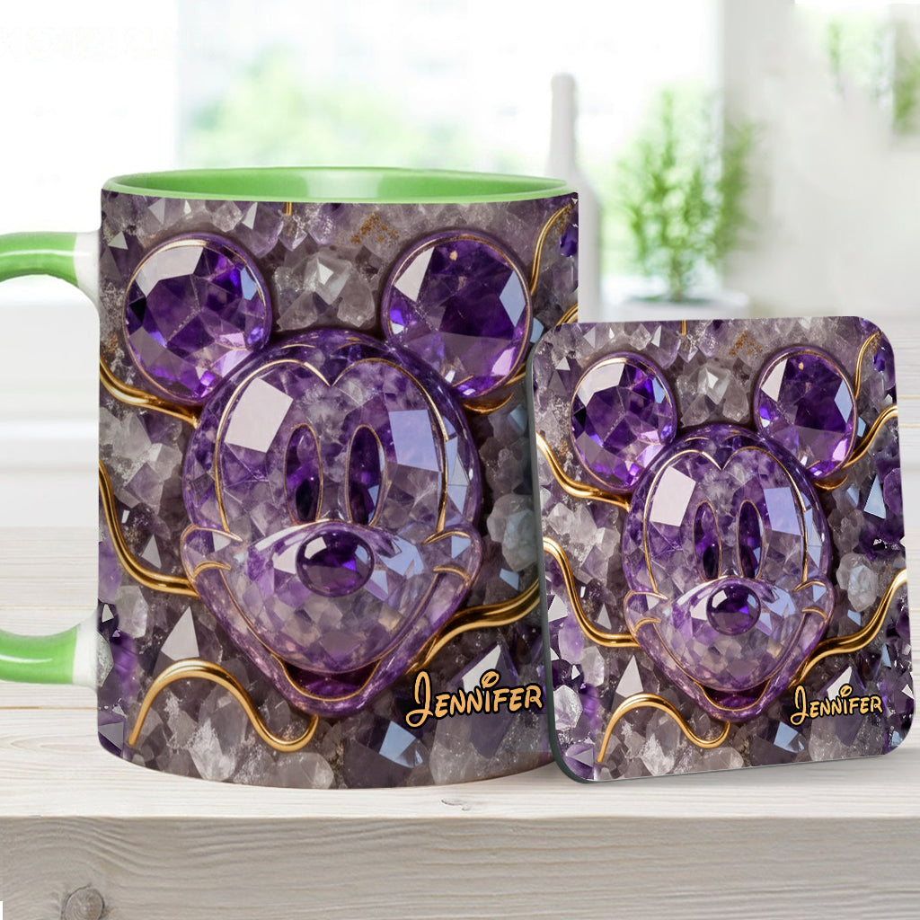 MkMo Magic Mouse Purple Crystal - Personalized Accent Mug - Gift For Movie Fans NL122