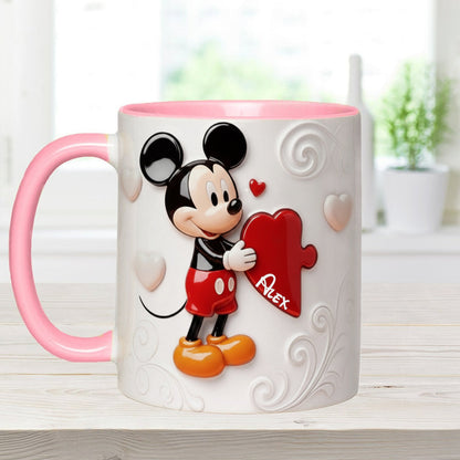 MkMo Magic Mouse You Are My Missing Piece - Personalized Accent Mug - Gift For Couple, Fan Movies, Matching Mug HH01