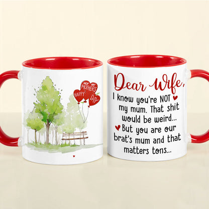 Happy Mother's Day, Personalized Couple Coffee Mug Wine Tumbler Accent Mug