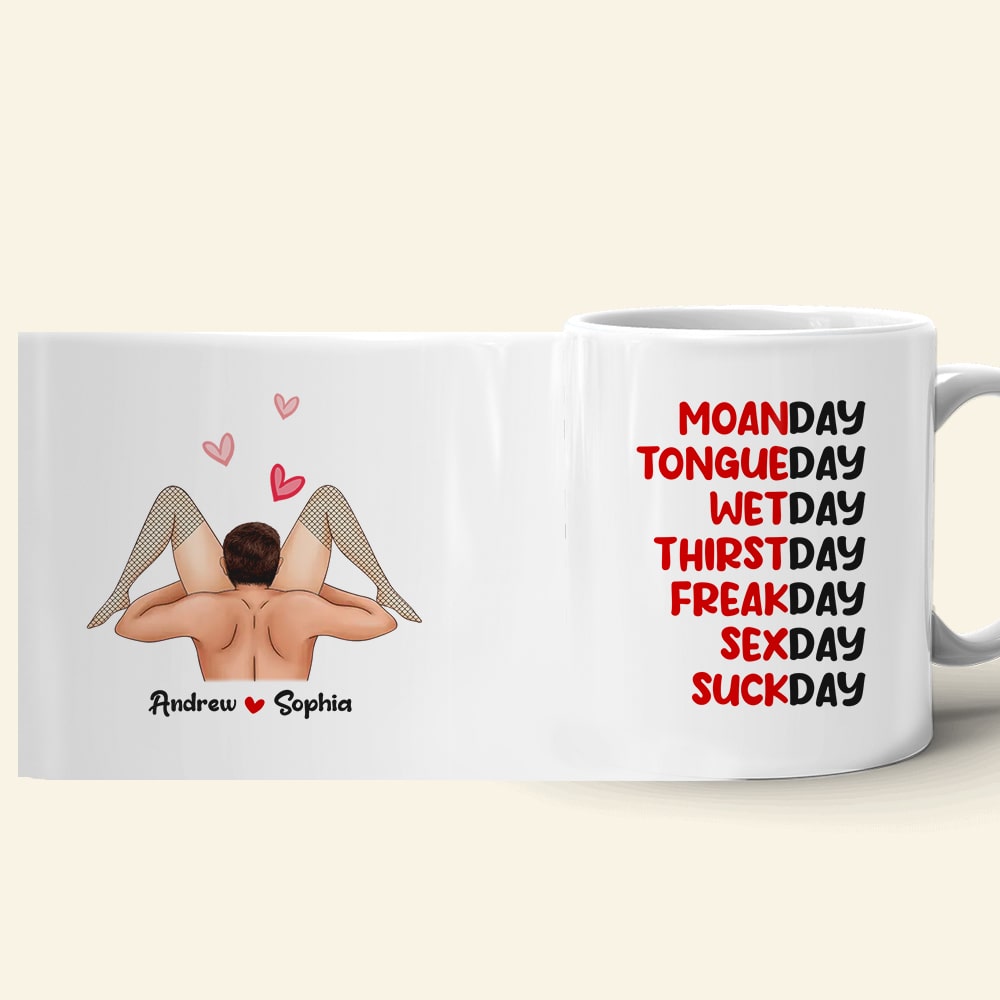 Moanday Tongueday Wetday Personalized Mug, Gift For Couple