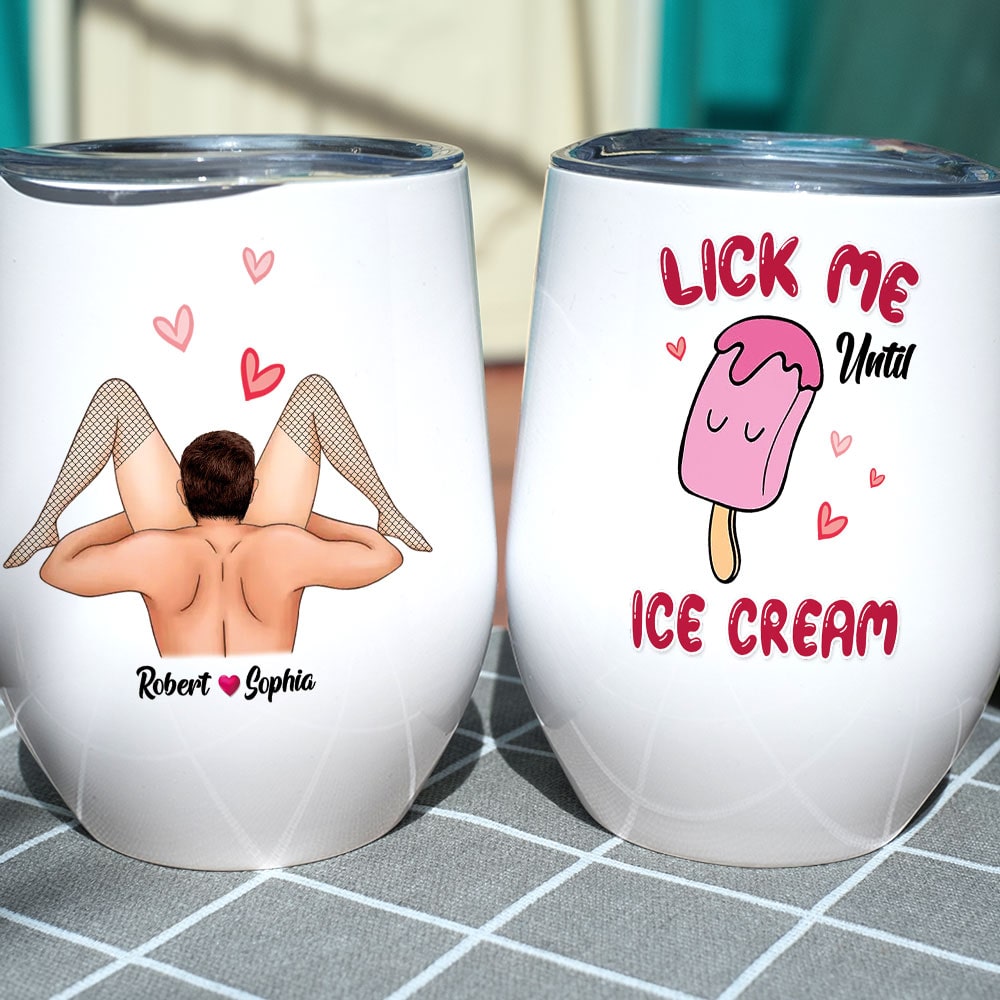 Lick Me Until Ice Cream - Personalized Couple Mug - Gift For Funny Couple