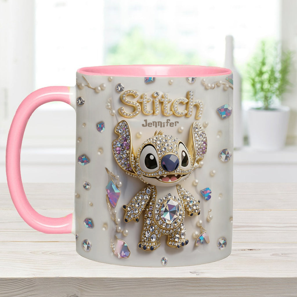 Sti Ohana Magic Mouse Merry Christmas - Personalized Accent Mug - Christmas Gift NA94