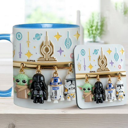 Stwa Galaxy Star Characters - Personalized Accent Mug - Gift For Movie Fans NL122