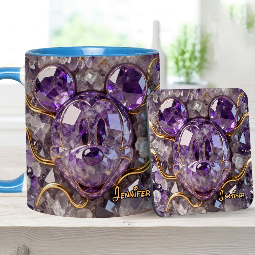 MkMo Magic Mouse Purple Crystal - Personalized Accent Mug - Gift For Movie Fans NL122