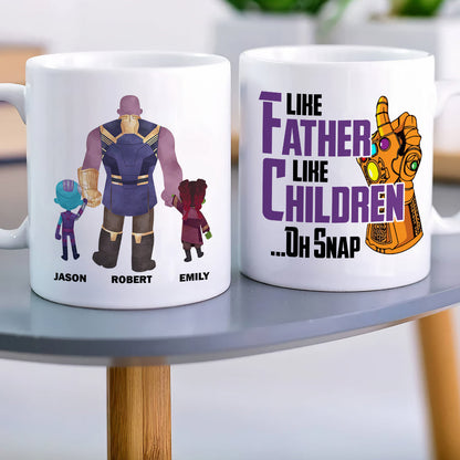 Like Father Like Children... Oh Snap, Personalized Dad Mug 08hudt100623