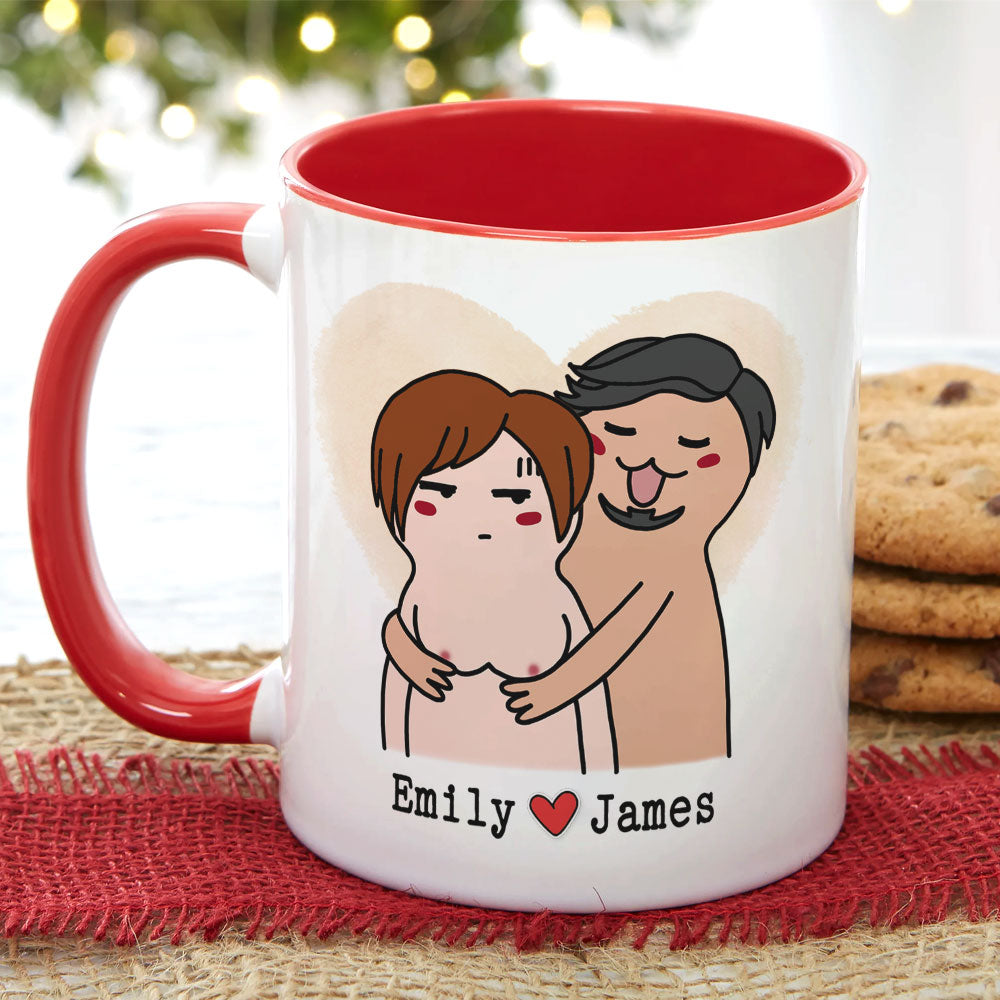 You Give Me A Boner Personalized Couple Mug, Gift For Couple