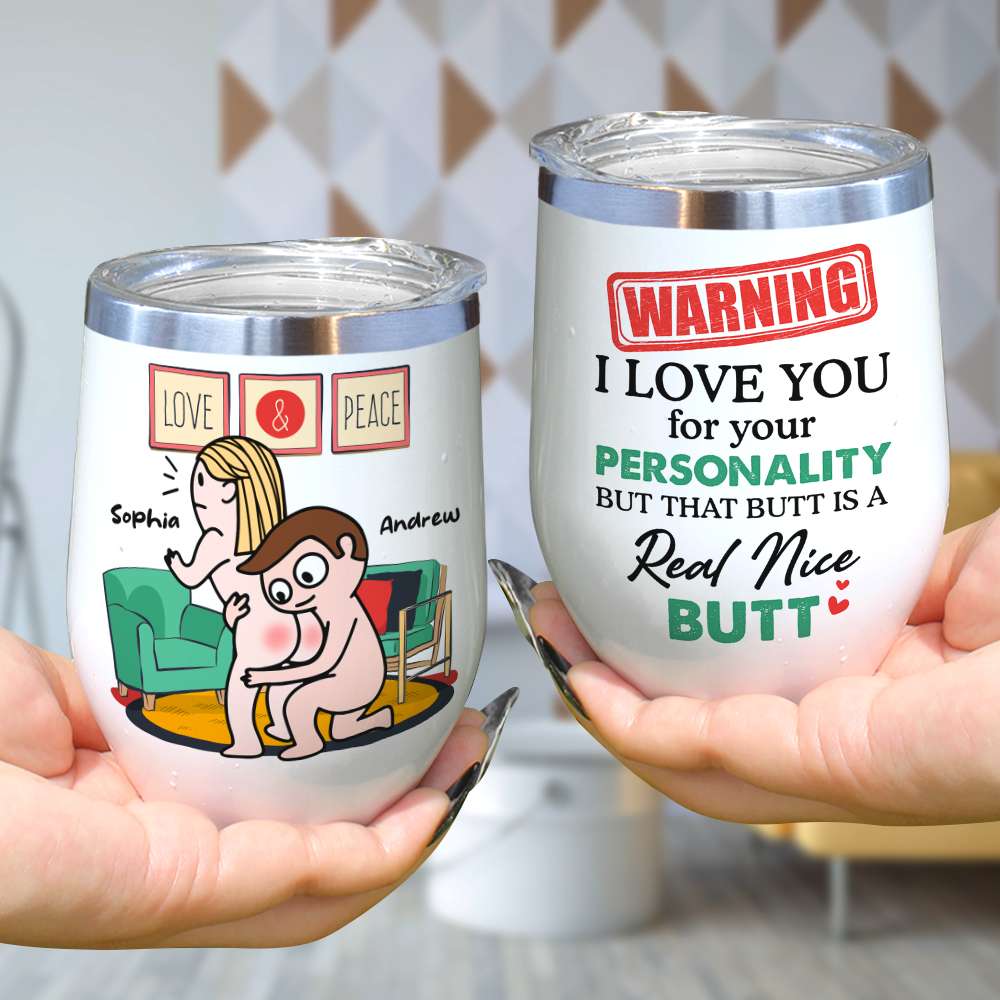 Warning I Love You For Your Personality Personalized Mug, Funny Couple Gift
